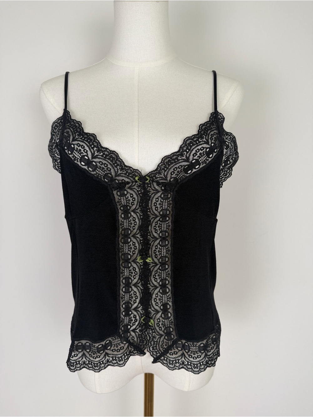 Vintage Contessa Di Roma Lace Trim Cami